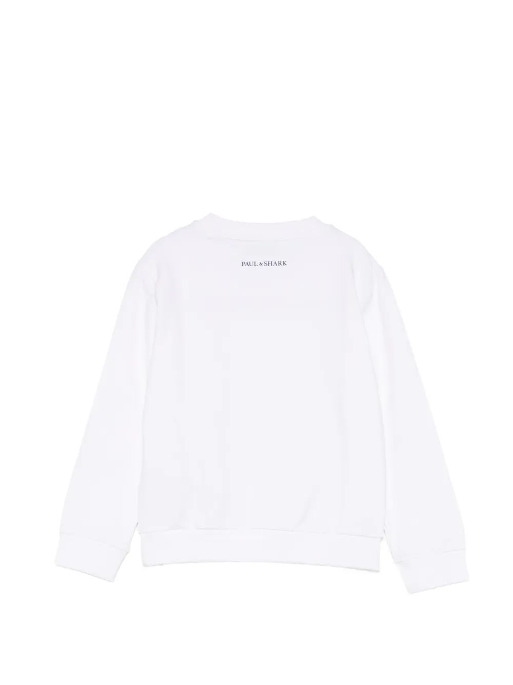  Paul & Shark Junior Logo-embroidered Long-sleeve Sweatshirt - White 