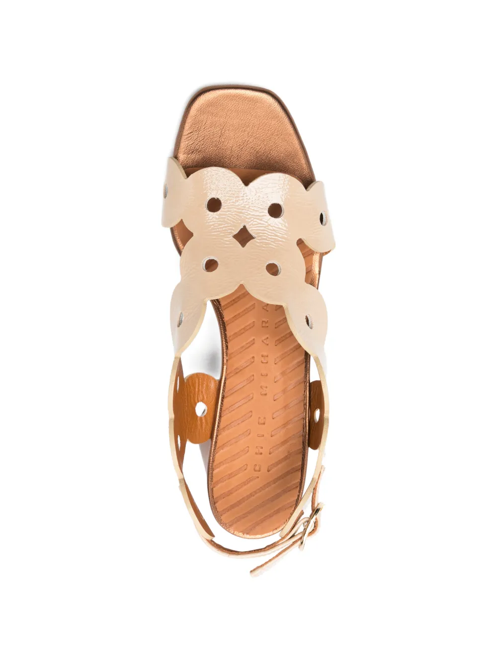 Chie Mihara Ryed block-heel sandals Beige