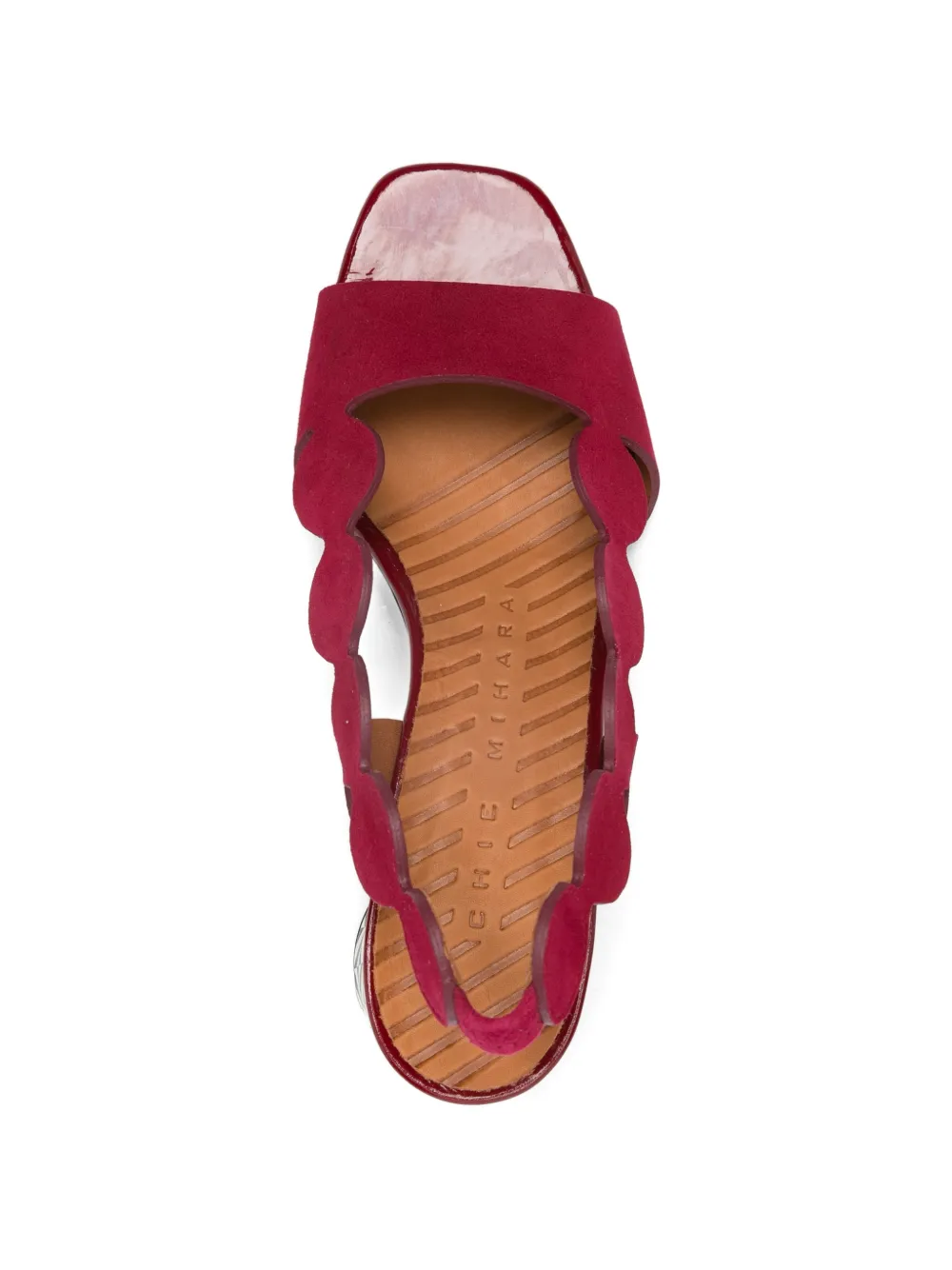 Chie Mihara Sandalen met gewelfde hak Rood