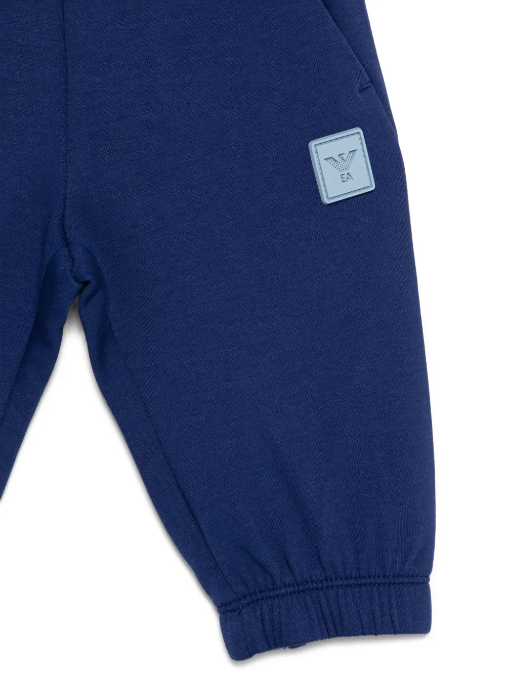 Emporio Armani Kids Trainingsbroek met elastische tailleband Blauw