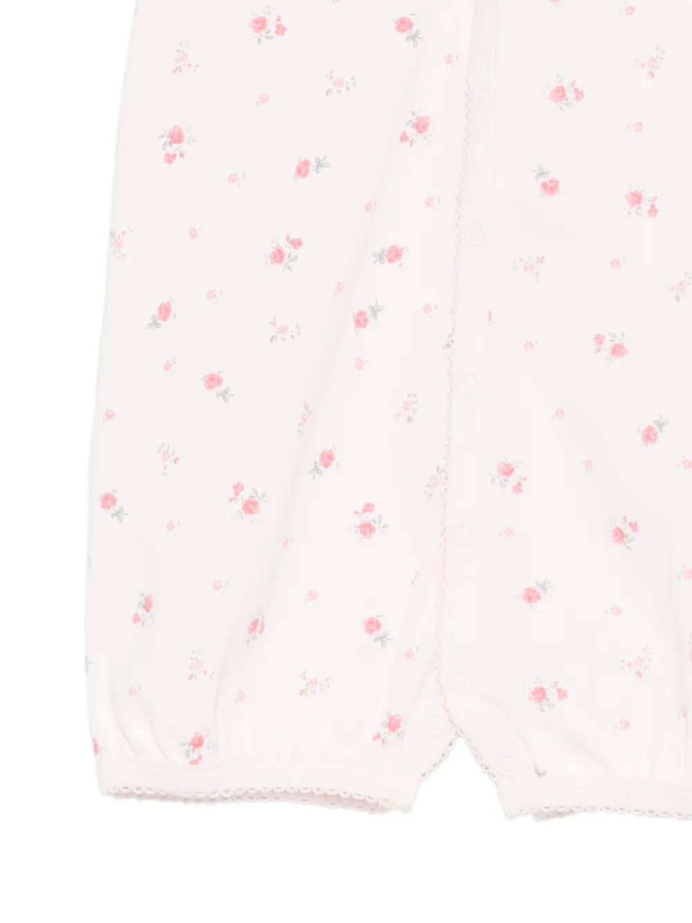 Petit Bateau Romper met bloemenprint en kant Roze