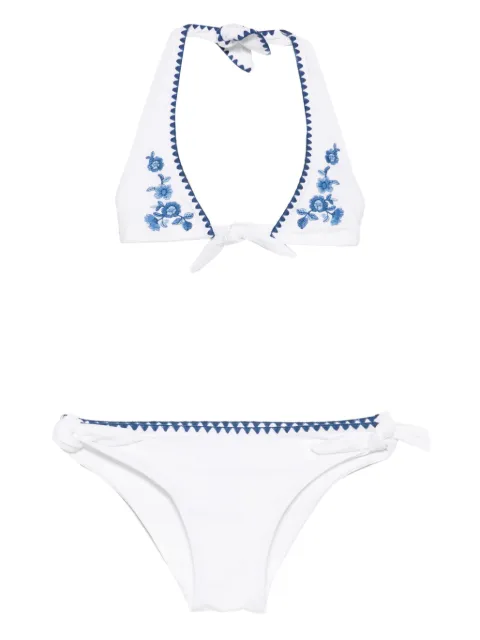Ermanno Scervino Junior floral-embroidered bikini set (set of two)