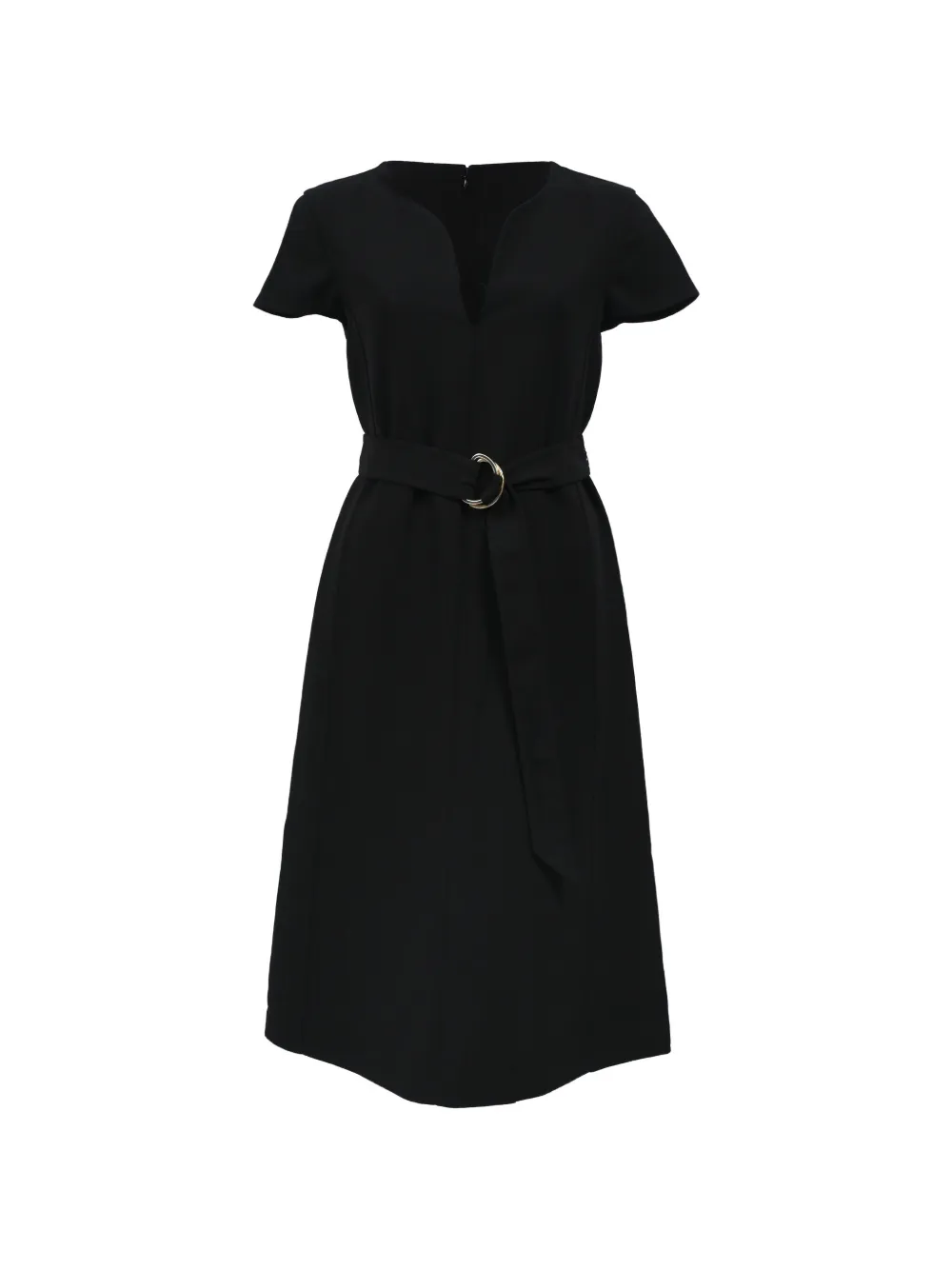 Ferragamo Pre-Owned V-neck belted dress - Nero