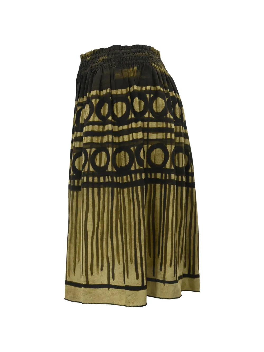 Geometric-Print A-Line Skirt
