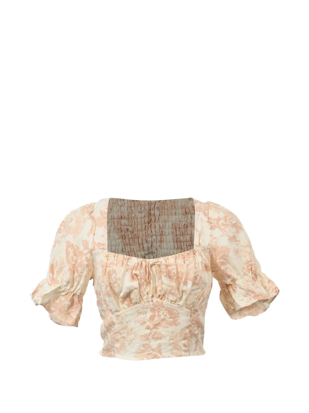Reformation Delevan puff-sleeved top - Toni neutri