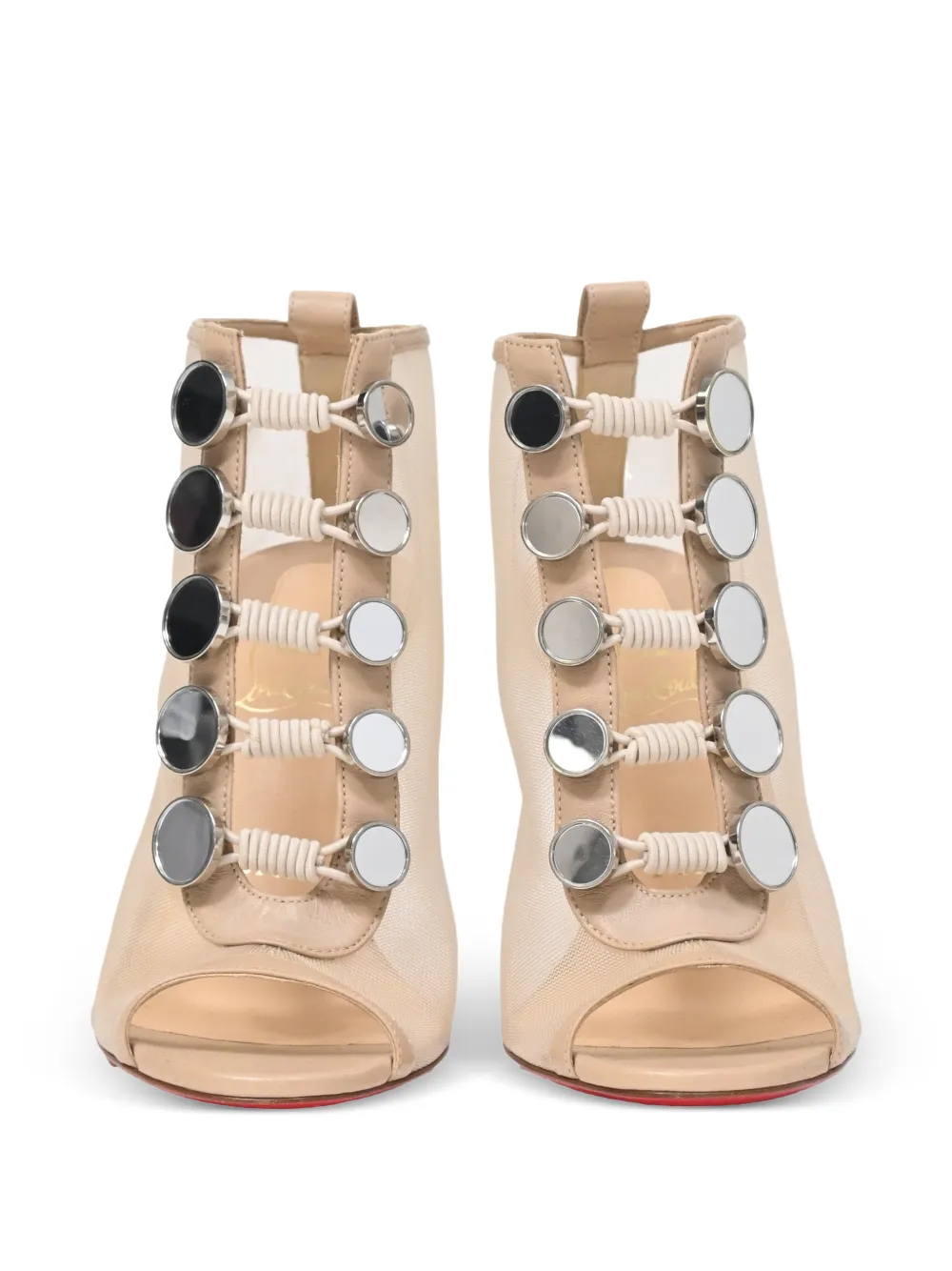 Marika Peep-Toe Mesh Boots