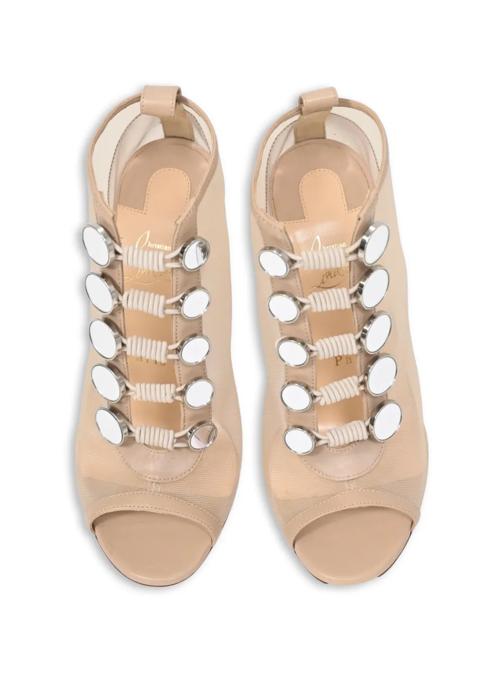 Marika Peep-Toe Mesh Boots