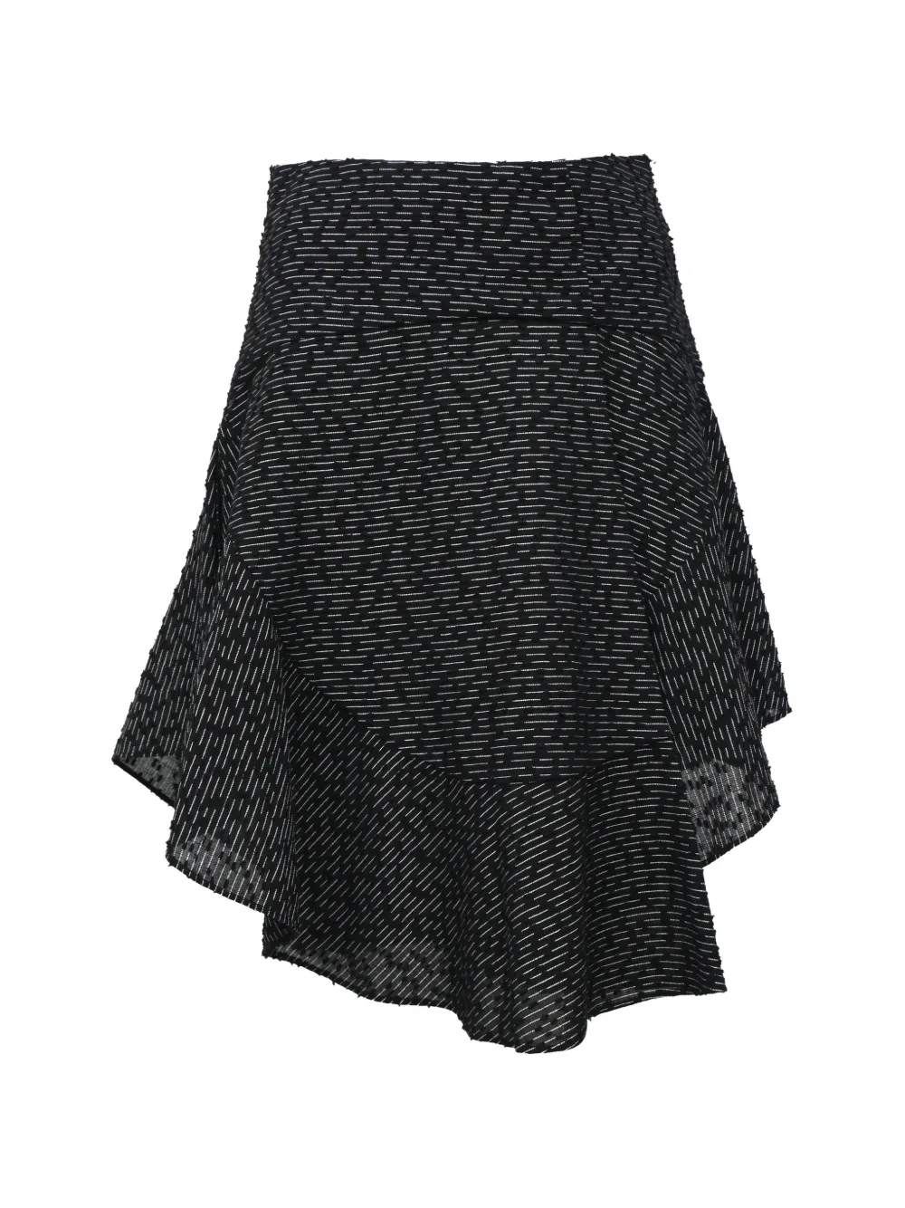 Chloé Vintage asymmetric striped mini skirt - Nero