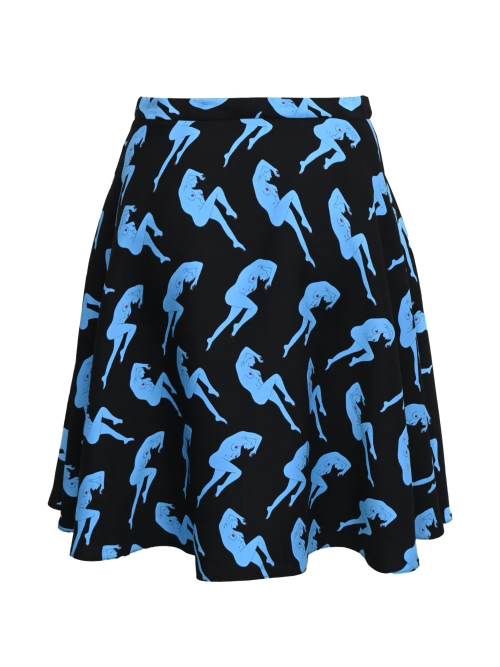 Miu Miu Pre-Owned printed mini skater skirt - Nero