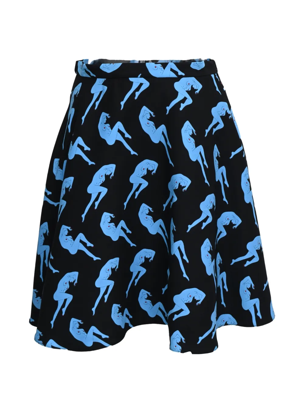 Printed Mini Skater Skirt