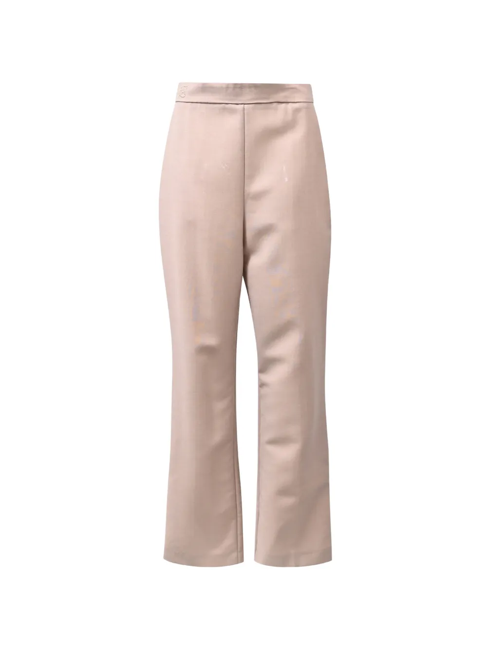 Fendi Pre-Owned logo-embroidered high-rise trousers - Toni neutri