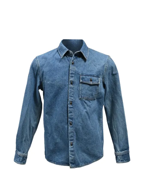 A.P.C. camisa con bolsillo con solapa