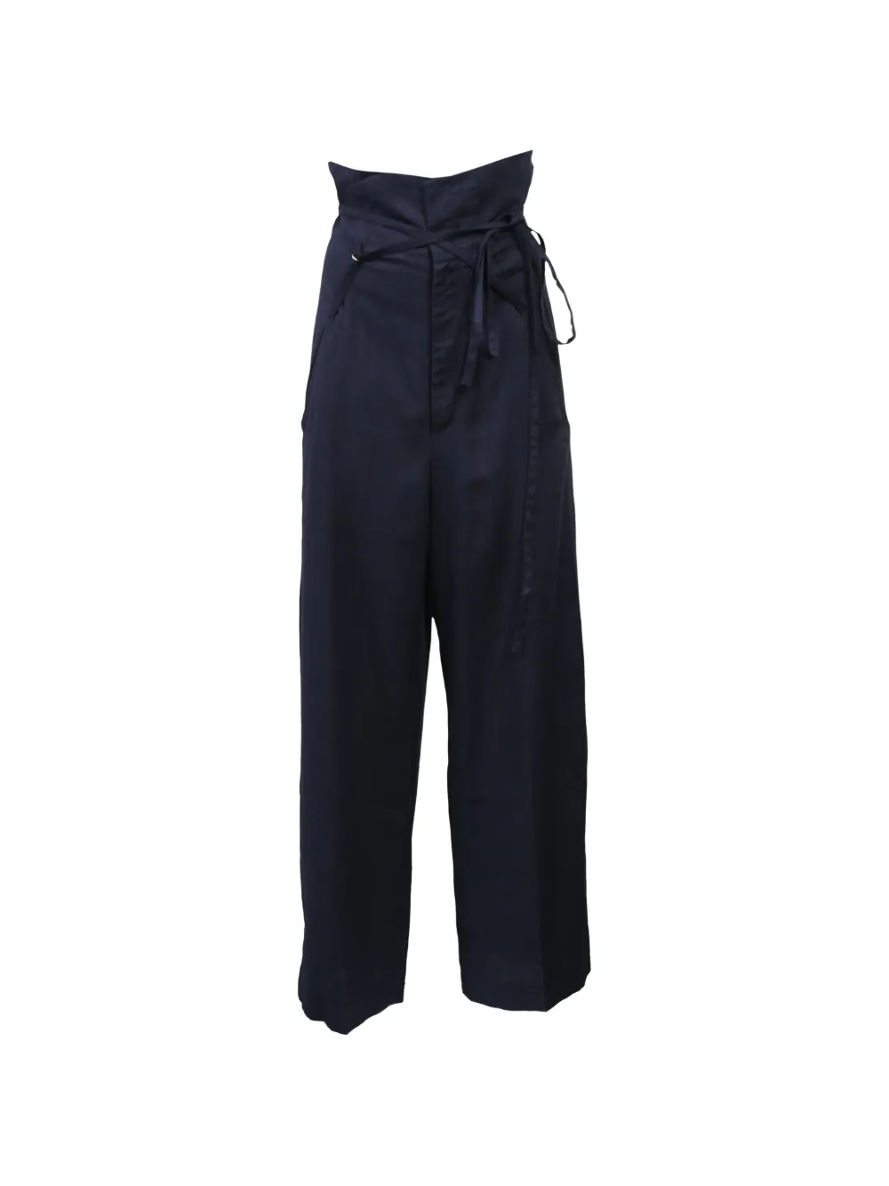 Jacquemus Pre-Owned Novio woven wide-leg trousers - Blu