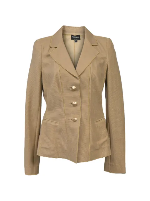 Giorgio Armani Pre-Owned single-breasted piping blazer