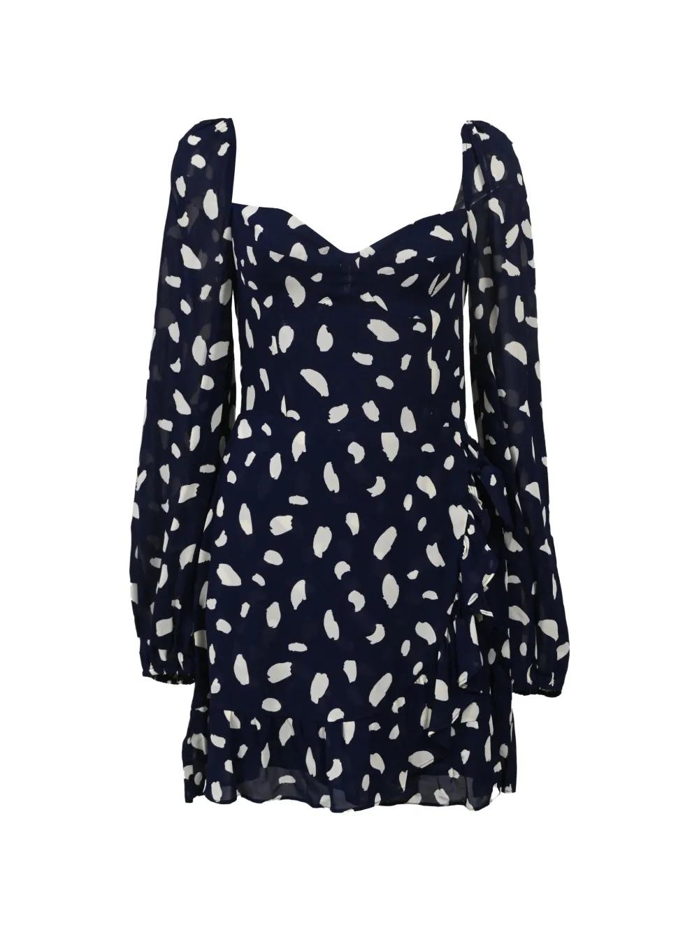 Reformation Cammi sweetheart-neck mini dress - Blu