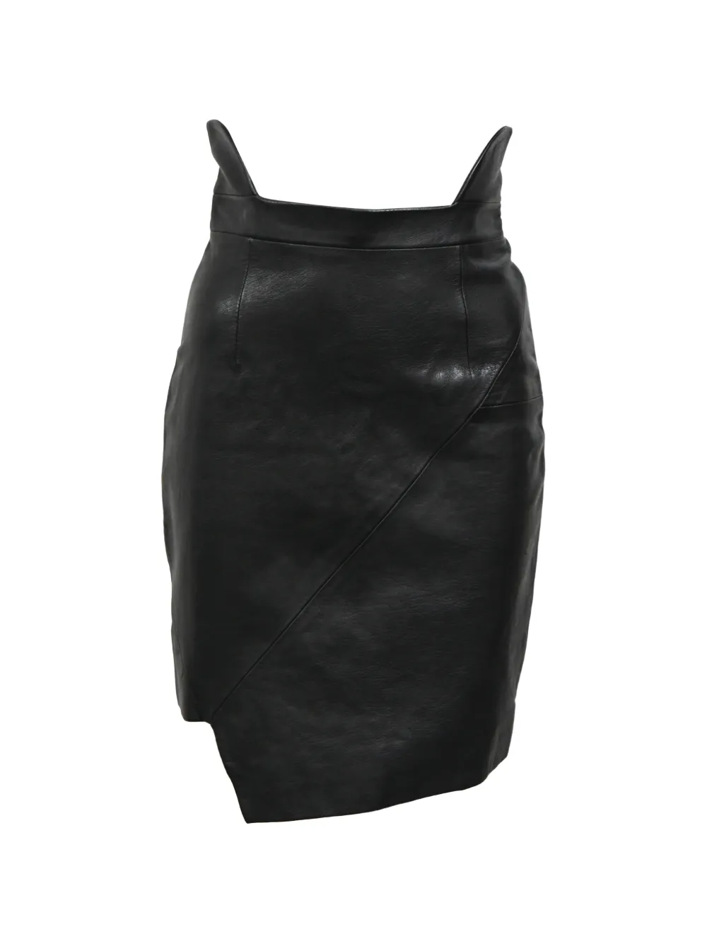 Saint Laurent Pre-Owned high-rise leather mini skirt - Nero
