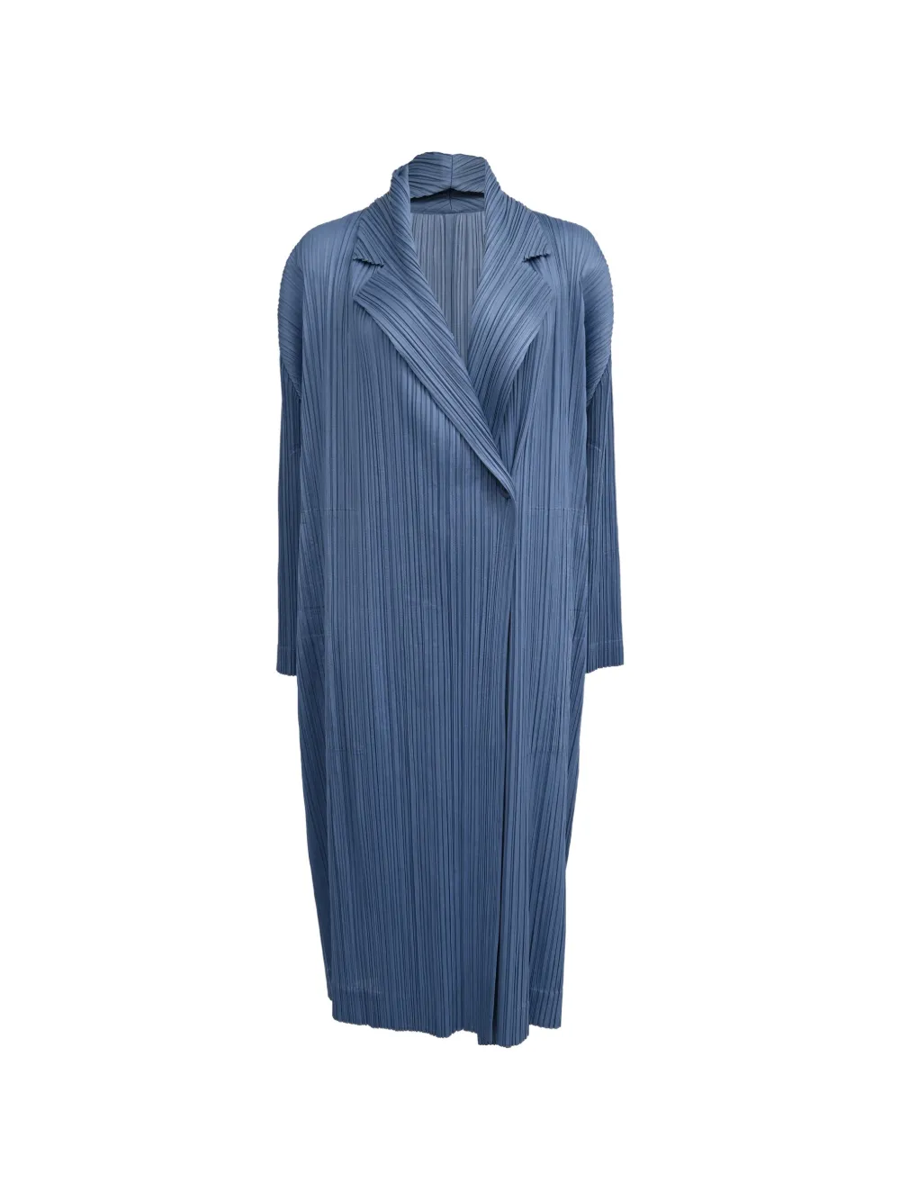Issey Miyake Pre-Owned Monthly Colors pleated coat - Blu