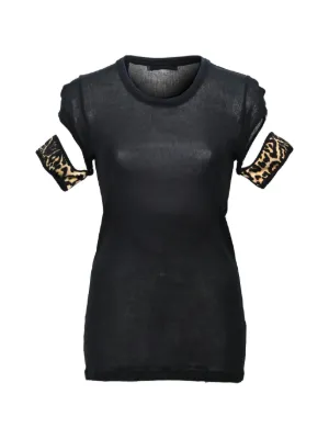 Givenchy Pre-Owned アニマルプリントトリム Tシャツ | ブラック