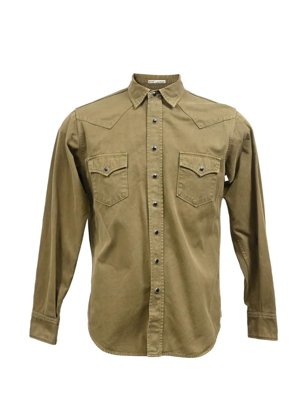 Saint Laurent Pre-Owned button-down long-sleeve shirt - Verde