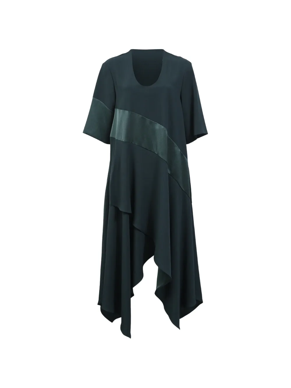 Kenzo Pre-Owned asymmetric-hem midi dress - Verde