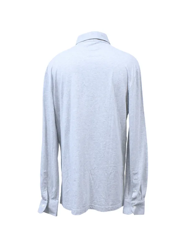 Brunello Cucinelli Vintage ロングスリーブ ポロシャツ | グレー