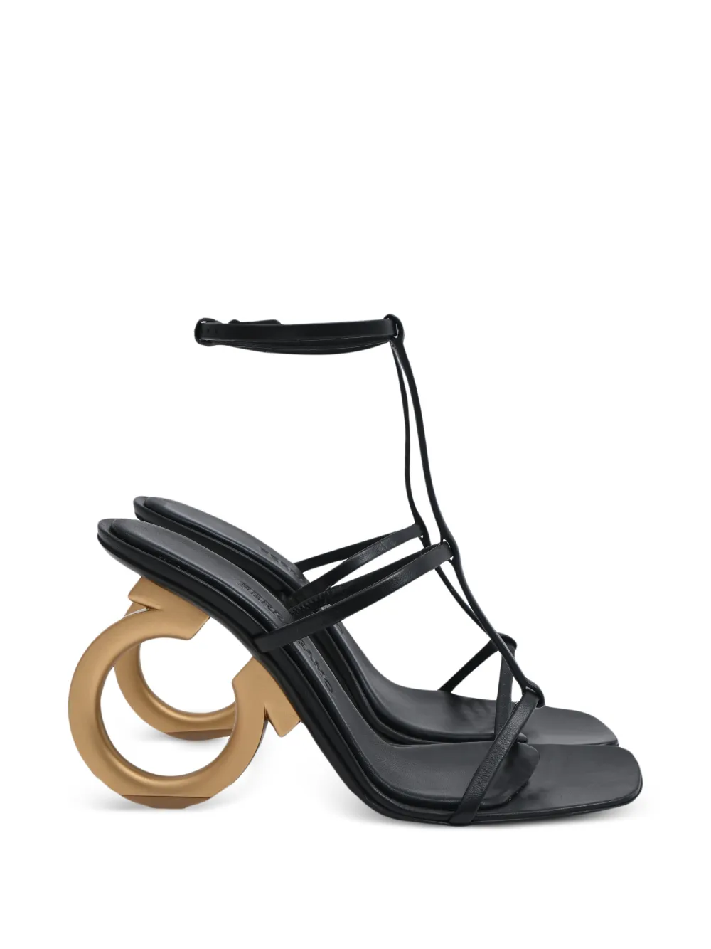 Ferragamo Pre-Owned Elina sculptural-heel sandals - Nero