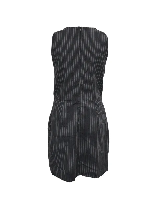 GANNI twist-front Jacquard Mini Dress | Grey
