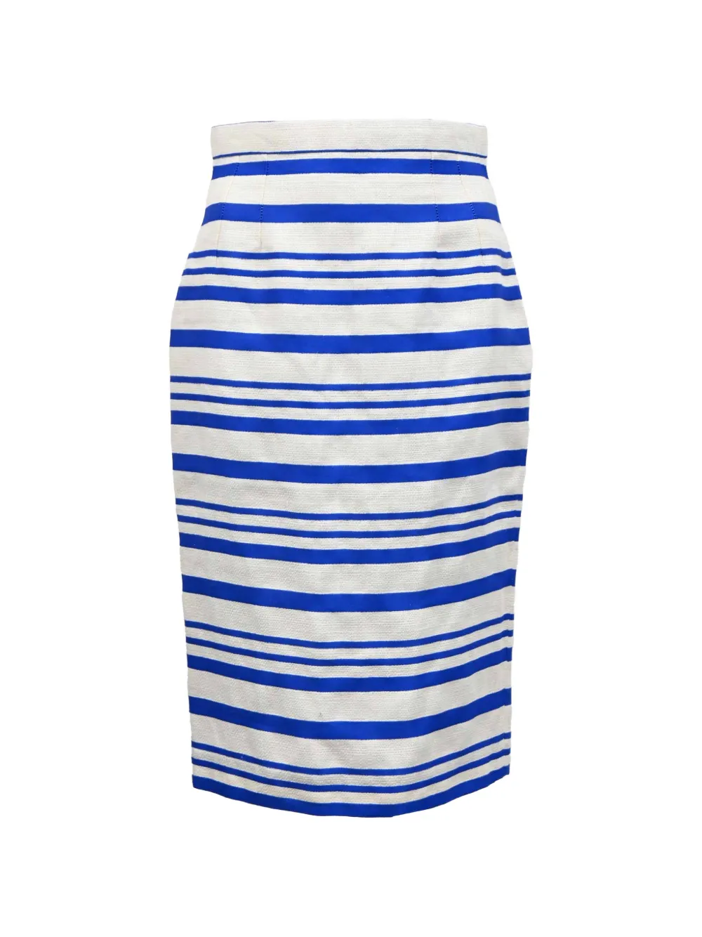 Dolce & Gabbana Pre-Owned striped-pattern midi skirt - Bianco