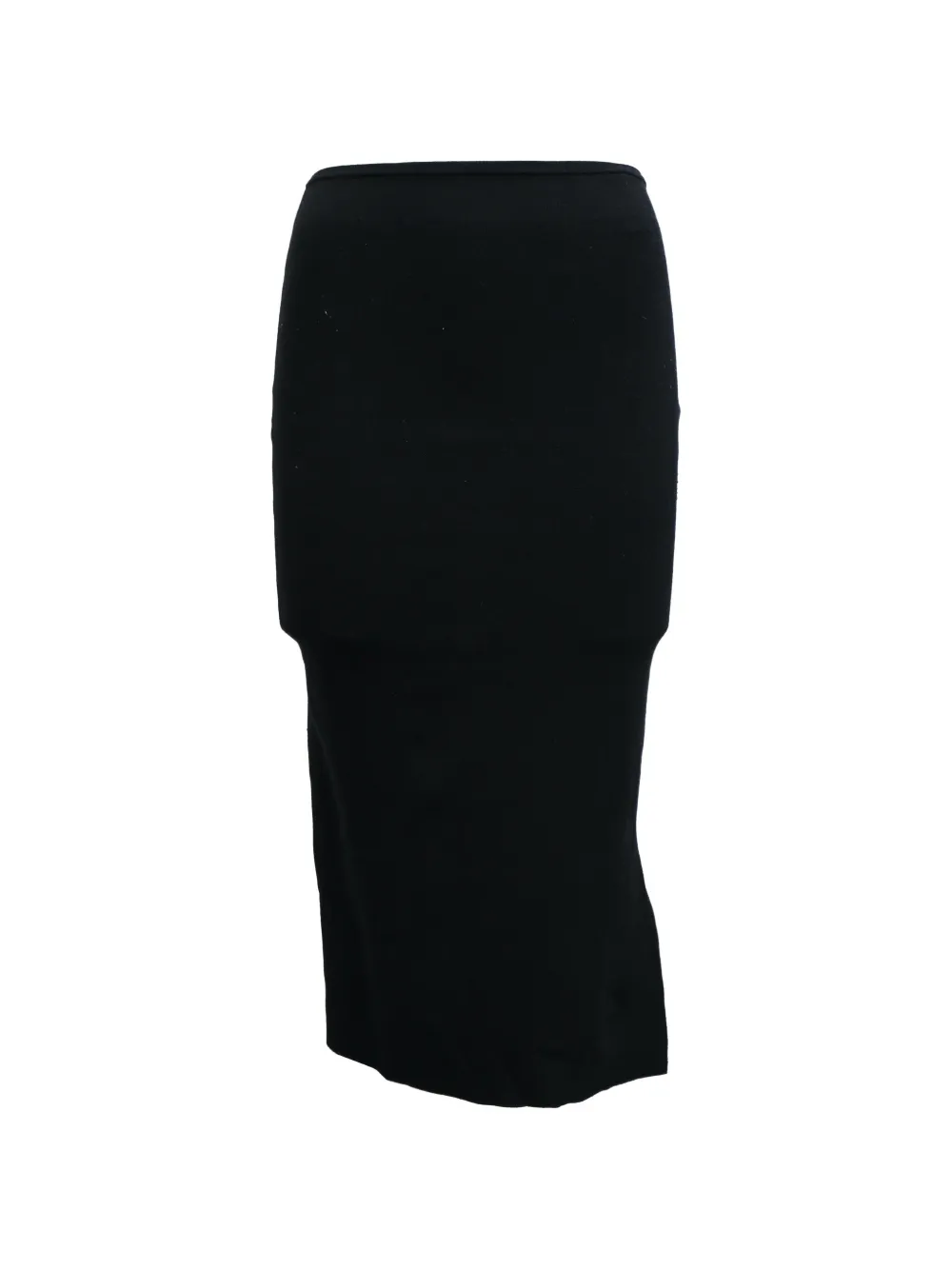 Pre-owned Joseph Knitted Slit Midi Skirt In Black
