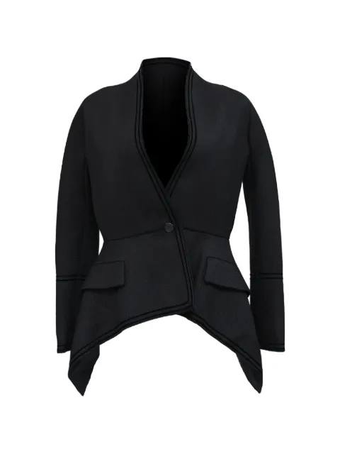 Givenchy Pre-Owned raw-edge peplum-hem fitted jacket