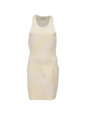 open lace back dress Racerback Halter Dress w/ Scallop Edges