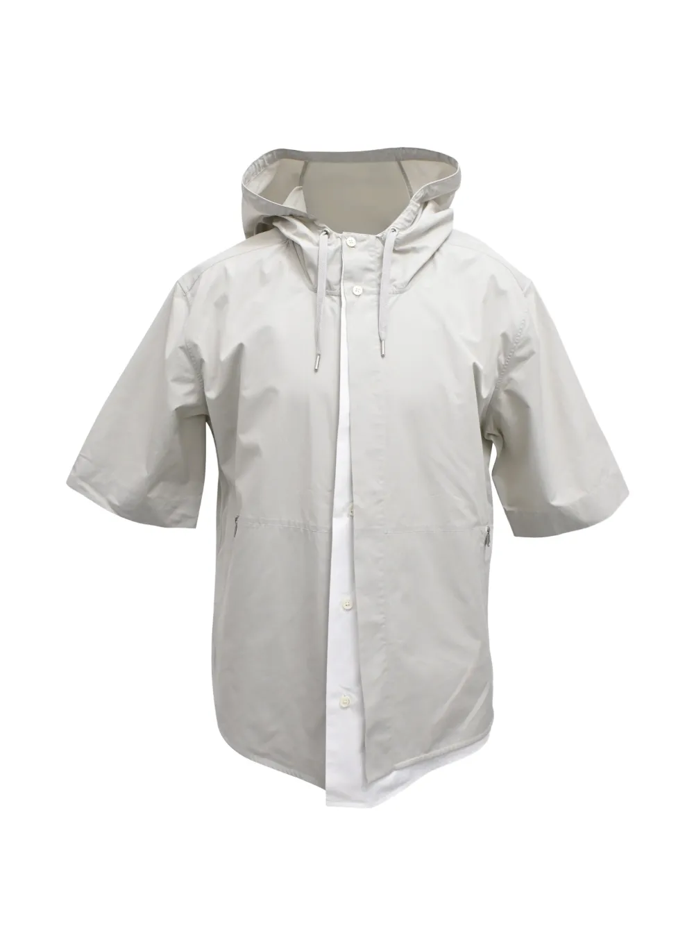 Hermès Pre-Owned 2024 short-sleeve hooded jacket - Grigio