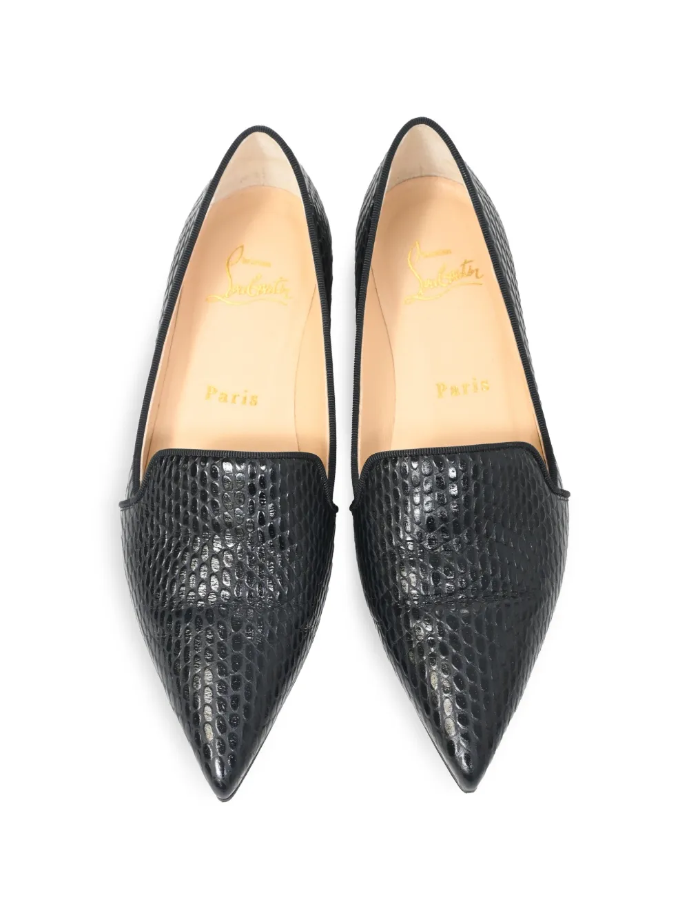 Kashasha Lizard-Embossed Ballet Flats