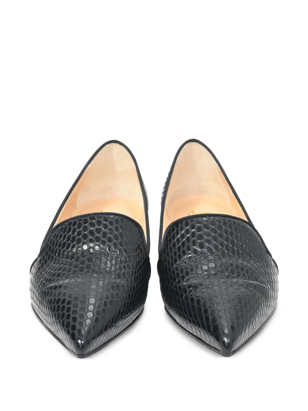 Kashasha Lizard-Embossed Ballet Flats
