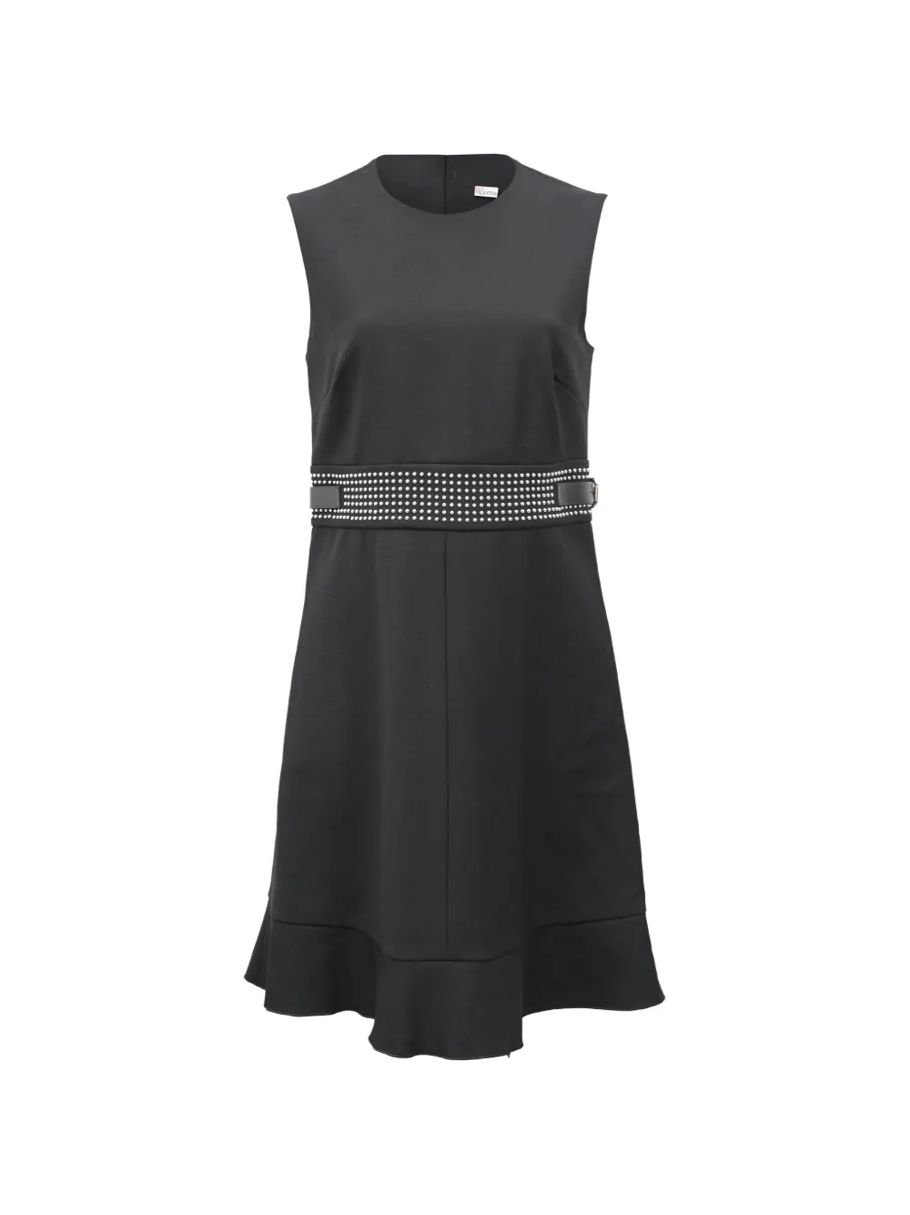 Red Valentino Vintage studded-belt sleeveless mini dress - Nero
