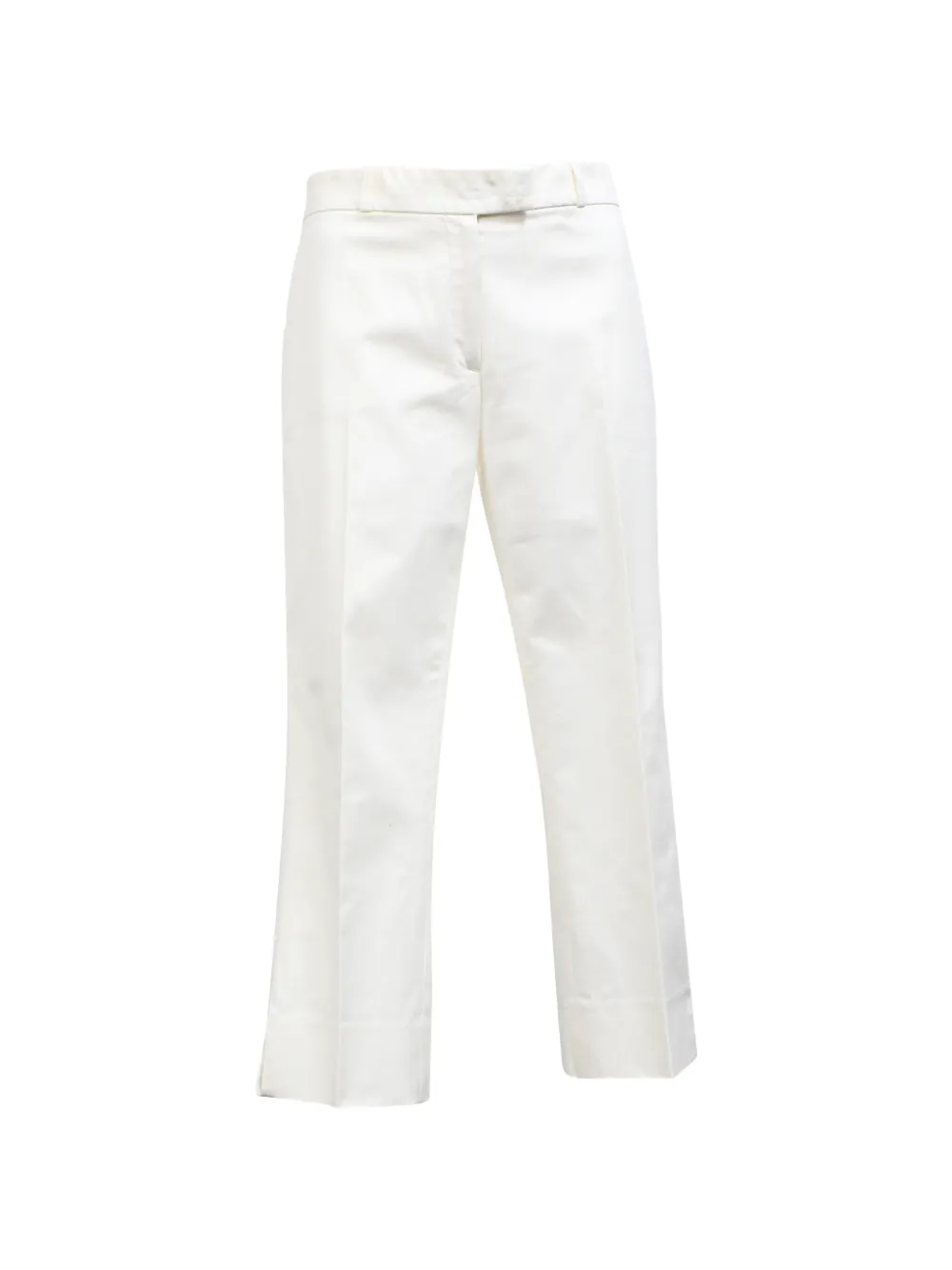 Pre-owned Joseph Bing Court Cotton Trousers In White