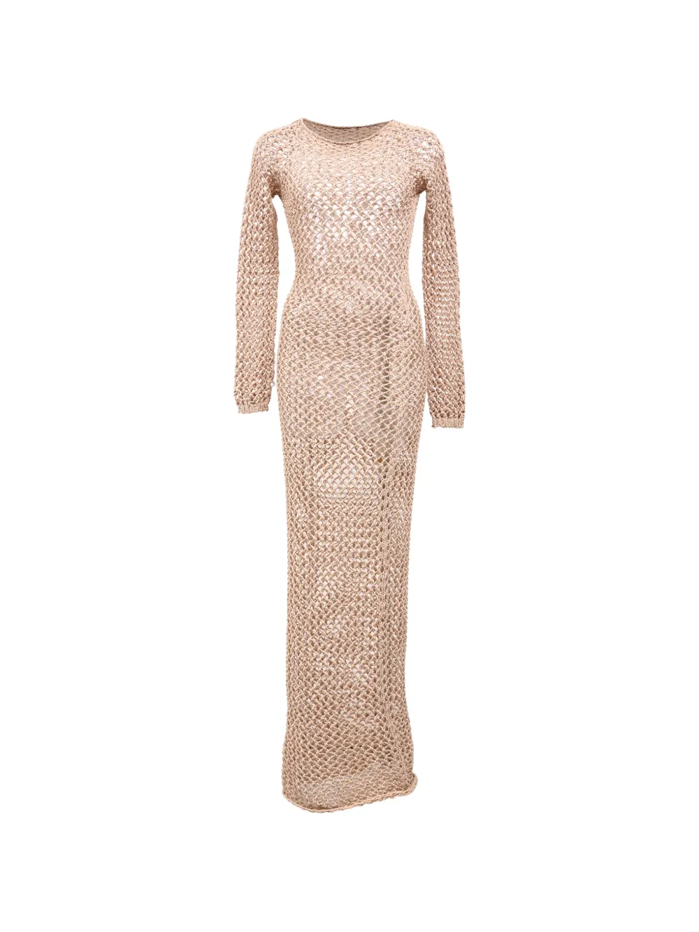 Balmain Pre-Owned crochet maxi dress - Toni neutri