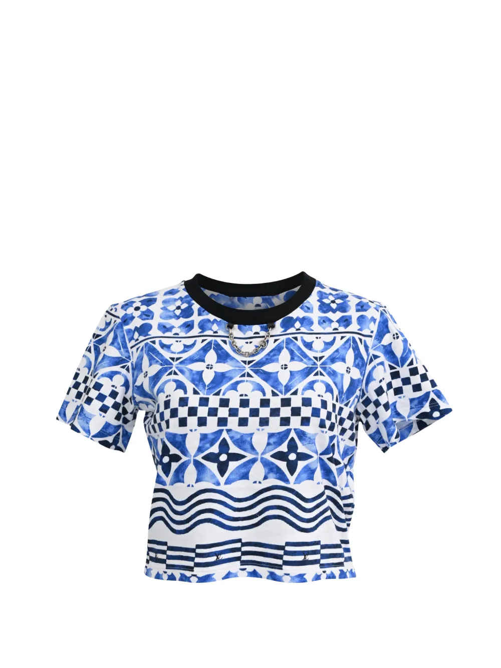 Louis Vuitton Pre-Owned 2024 monogram-print crop top - Blu