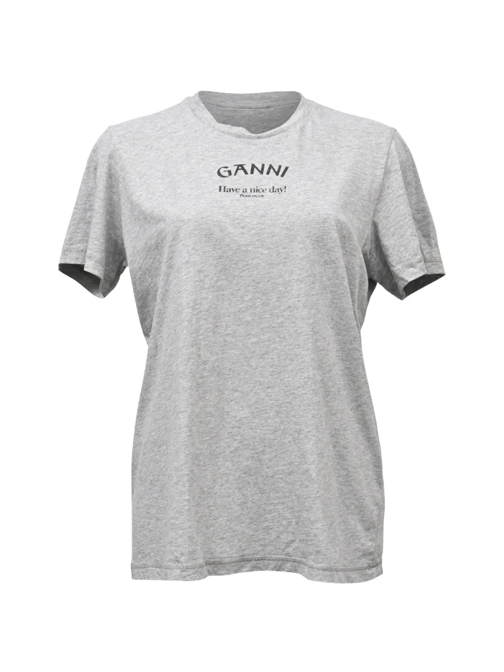 GANNI logo-print T-shirt - Grigio