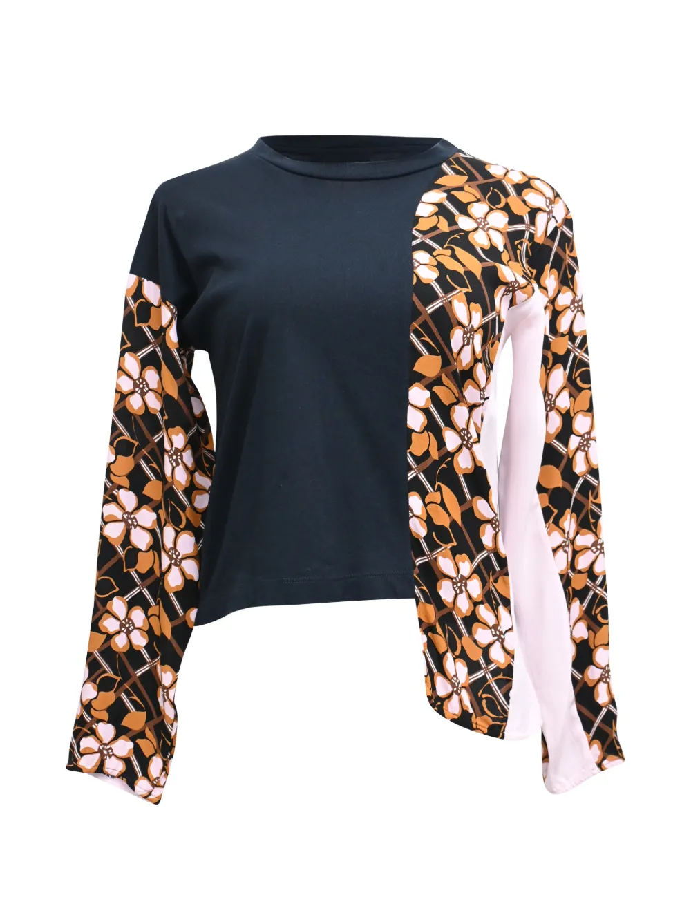 Marni Pre-Owned floral-print long-sleeve T-shirt - Nero
