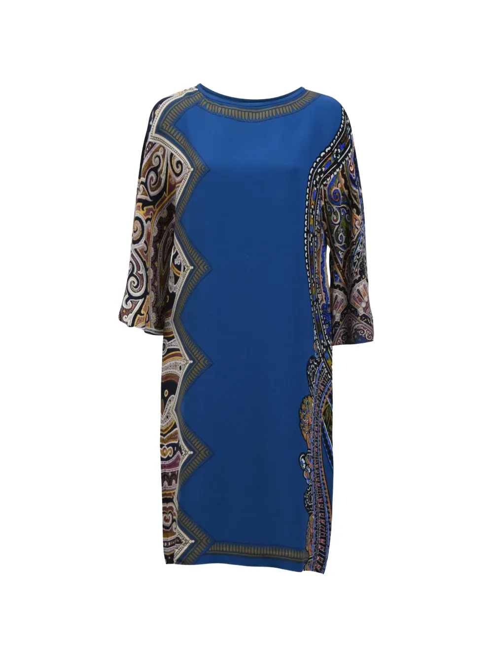 Etro Vintage printed silk dress - Blu