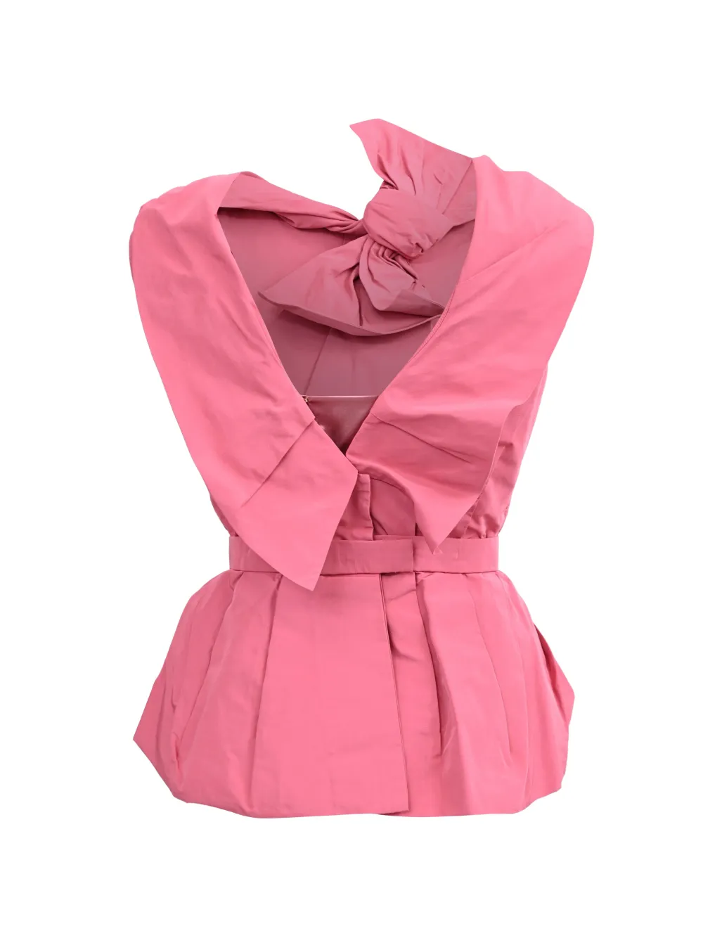 Louis Vuitton Pre-Owned bow-detail peplum blouse - Rosa