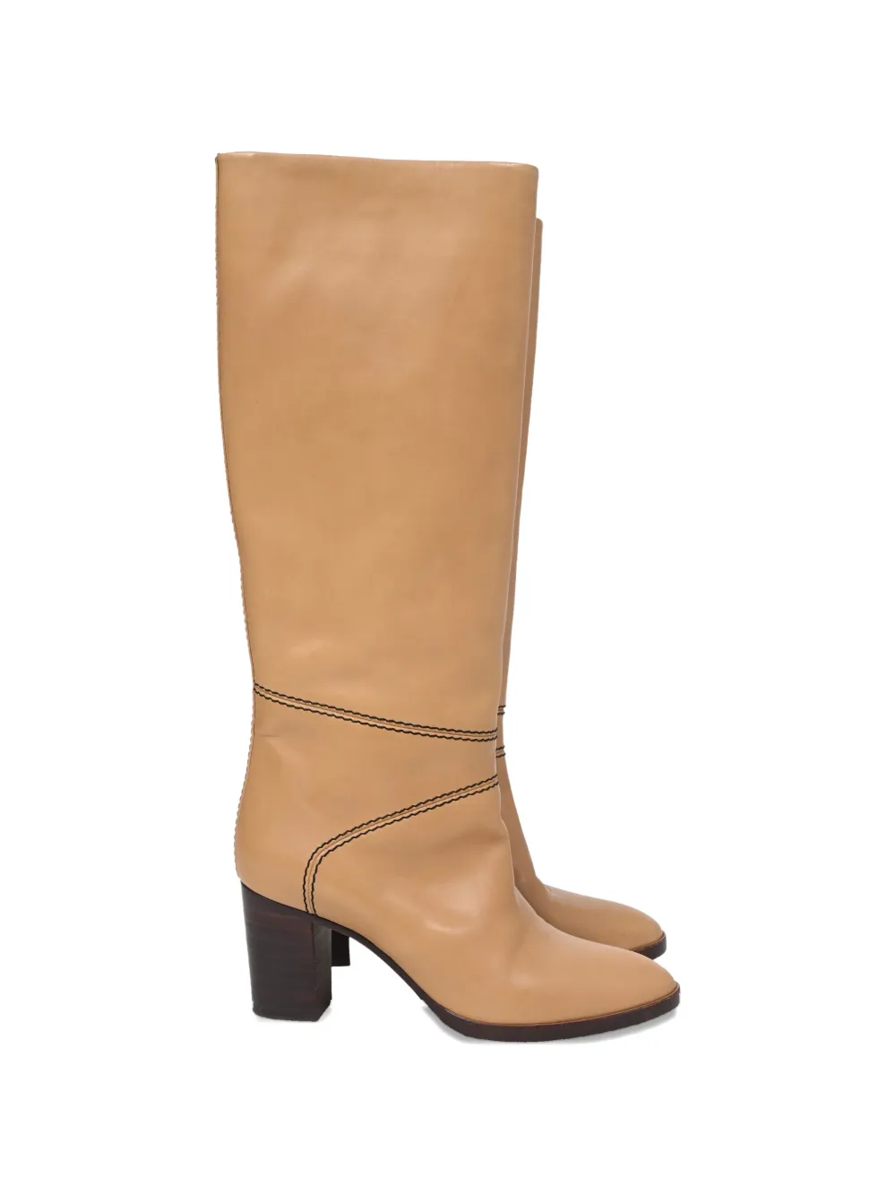Chloé Vintage knee-high heeled boots - Toni neutri