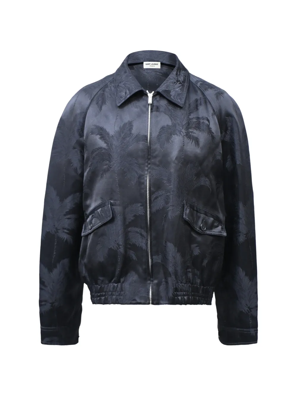 Saint Laurent Pre-Owned palm tree-jacquard bomber jacket - Nero