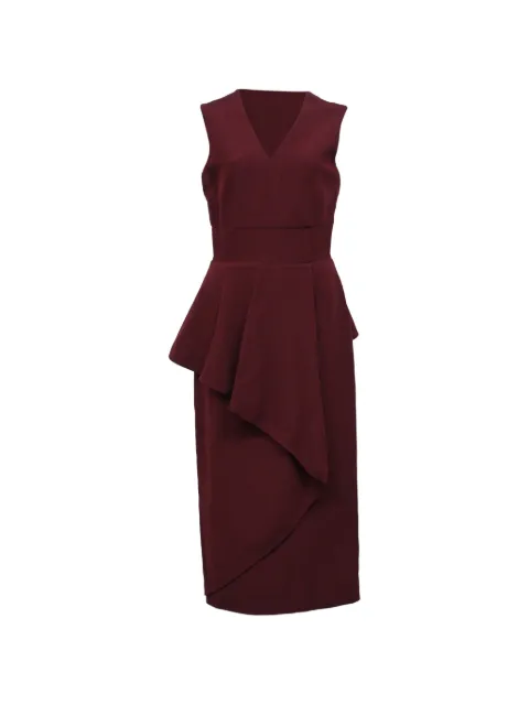 Alexander McQueen Pre-Owned vestido midi con detalle peplum