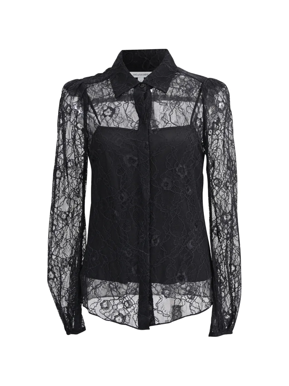 DVF Diane von Furstenberg Mariah lace shirt - Nero
