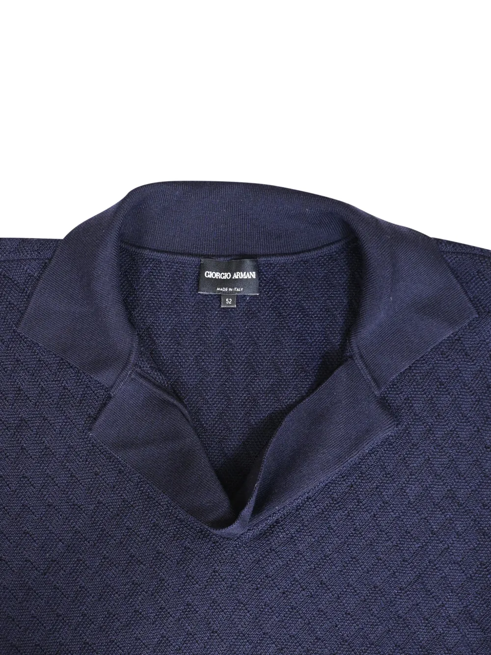 Notched-Collar Knitted Sweater