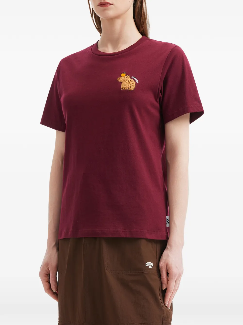 Embroidered-Detail Cotton T-Shirt