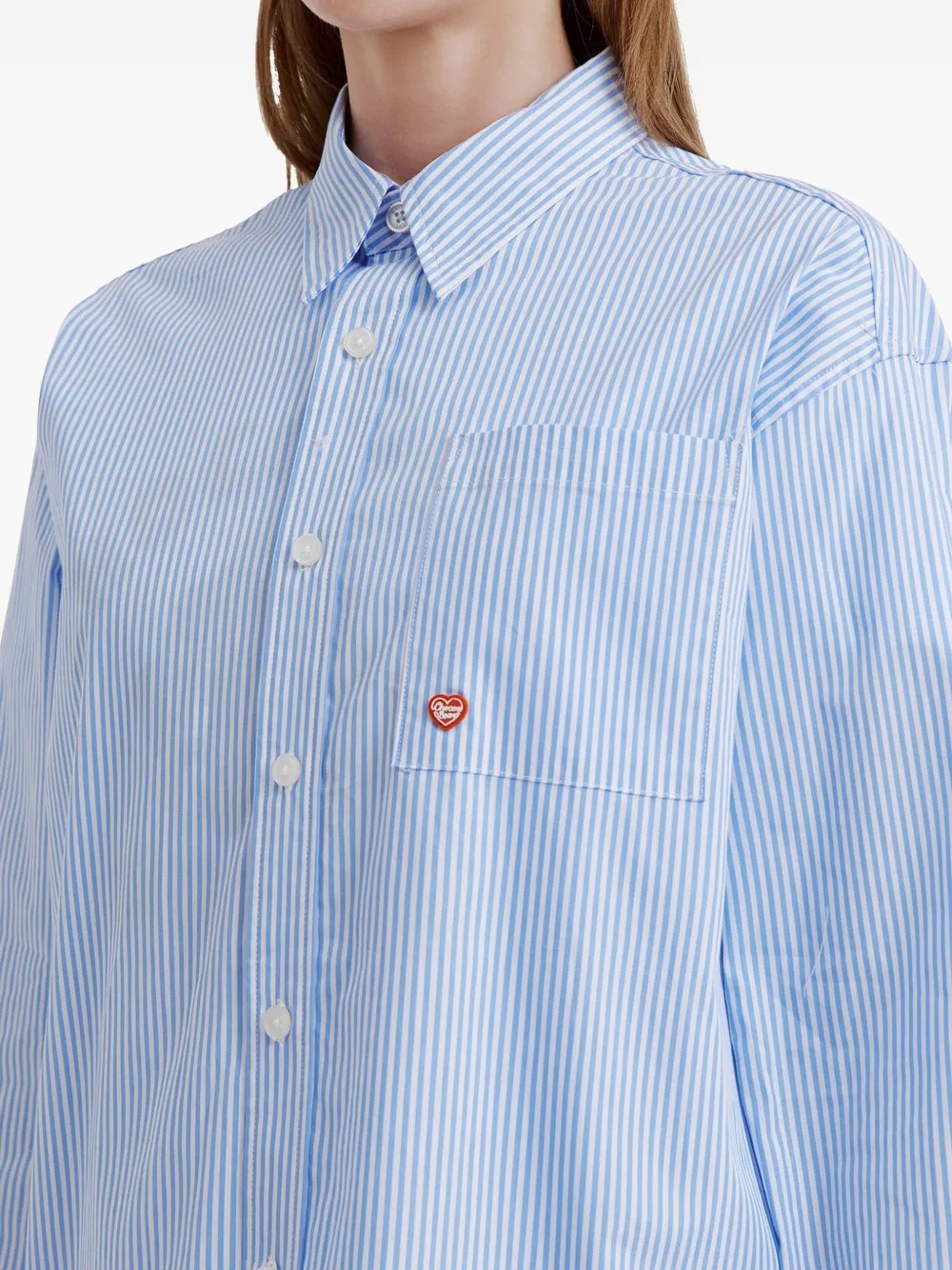 Striped Pocket-Detail Cotton Shirt