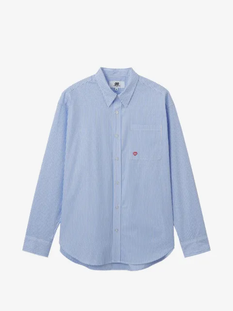 CHOCOOLATE striped pocket-detail cotton shirt